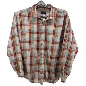 Patagonia Organic Cotton Plaid Button Down Shirt Men's Large Long Sleeve Casual